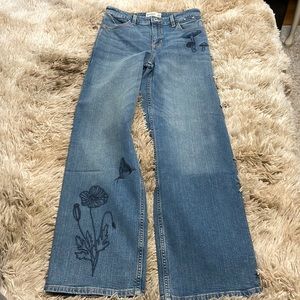 Abercrombie kids high rise wide leg jeans 15/16